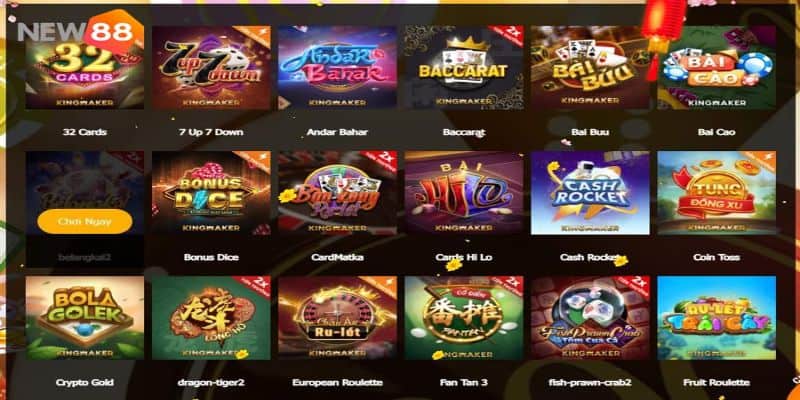 Chơi game bài online cùng nhà cái New88 với tặng thưởng cao 6 Nhà cái New88 cung cấp game bài online uy tín