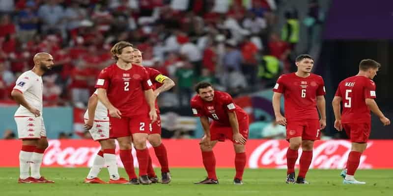 Đan mạch ra quân khó khăn khi bị đại diện châu phi tunisia cầm hoà 5 Đội tuyển Đan Mạch chia điểm đầy tiếc nuối